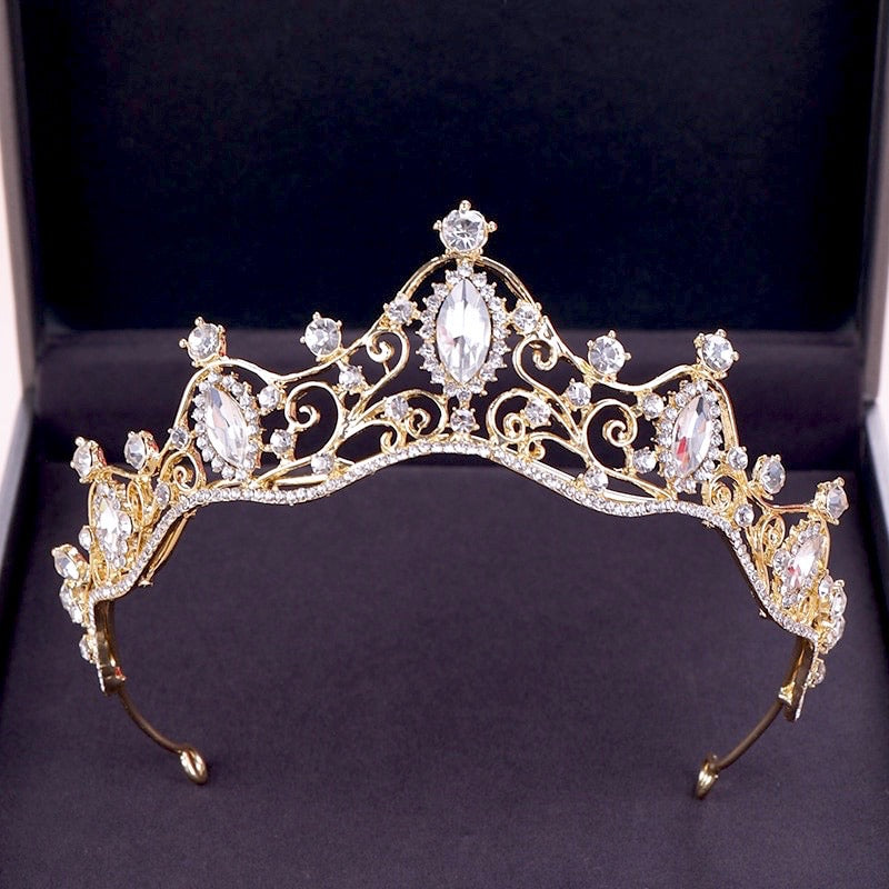 Ashlyn - Gold Crystal Bridal Tiara