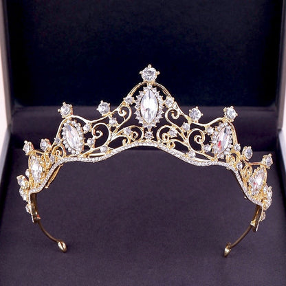 Ashlyn - Gold Crystal Bridal Tiara