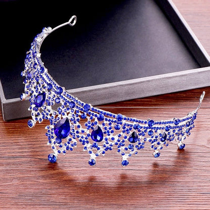 "Camryn" - Blue Crystal Bridal Tiara