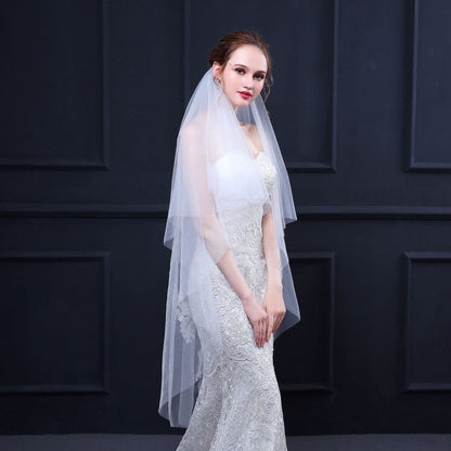 "Jody" - Ivory Fingertip Length Bridal Veil