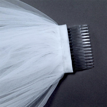 "Loreen" - Lace Edge Cathedral Bridal Veil - Available in White and Ivory