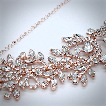 "Kiara" - Crystal Bridal Forehead Chain / Headdress - Available in Silver, Rose Gold and Yellow Gold