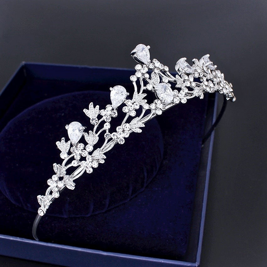 Annelise - Silver Cubic Zirconia Bridal Tiara