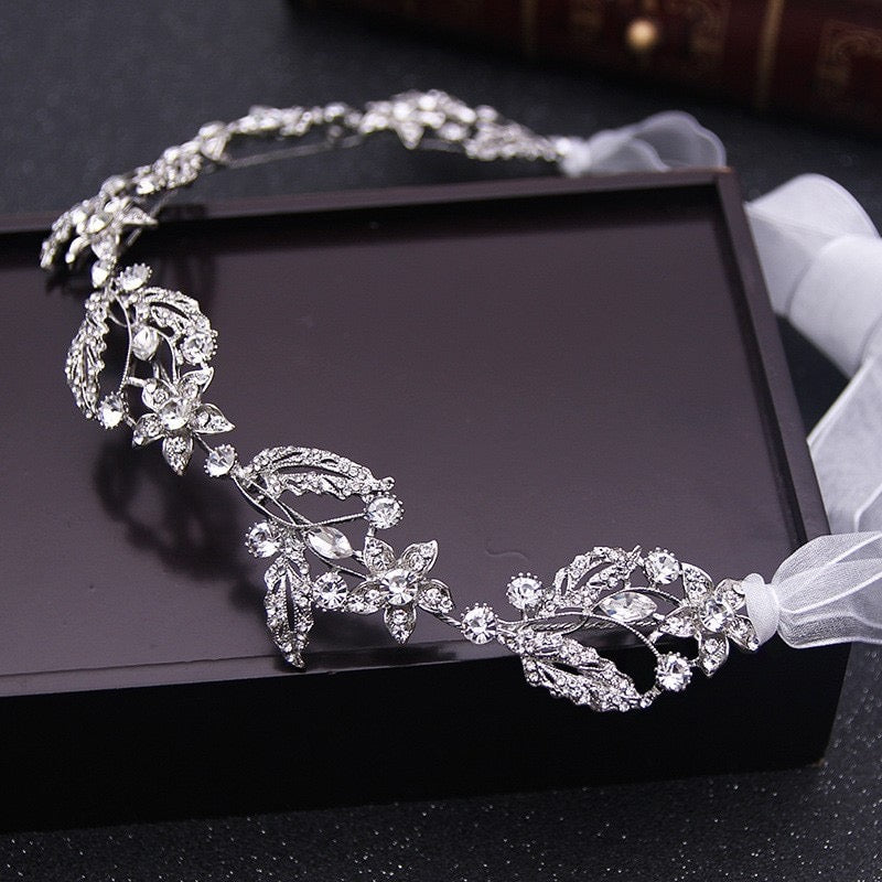 Lauren - Silver Crystal Bridal Headband