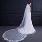 "Natalya" - Lace Edge Cathedral Bridal Veil - Available in White and Ivory