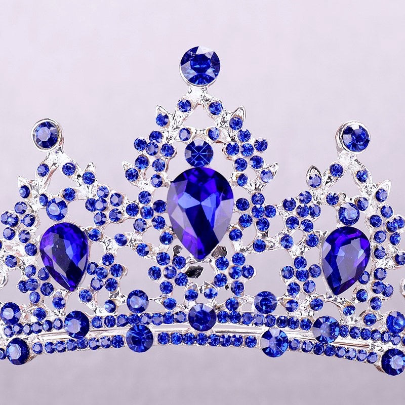 "Camryn" - Blue Crystal Bridal Tiara