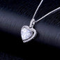 "Etienne" - Heart CZ Bridal Necklace - Available in Silver and Rose Gold