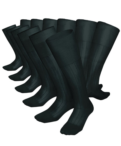 Vittorio Farina Men's Ribbed Shear Nylon Over The Calf Dress Socks
