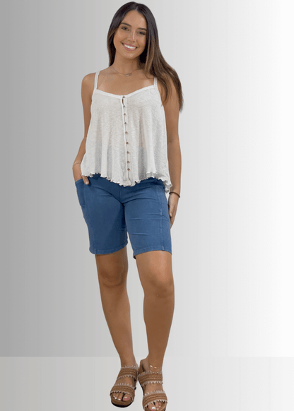 Perfect Fit Hybrid Cotton Shorts White