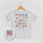Patriotic Retro Doodles (Kids Back Print)