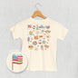 Patriotic Retro Doodles (Kids Back Print)