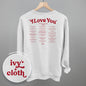 I Love You Book Quotes Back Print
