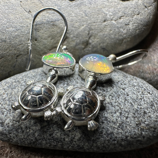 Turtle Opal Earrings