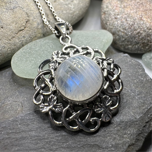 Elana Shamrock Moonstone Necklace