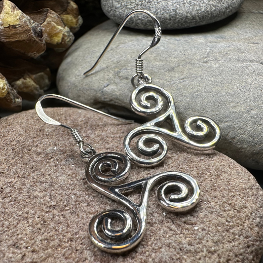 Elfwyn Celtic Spiral Earrings