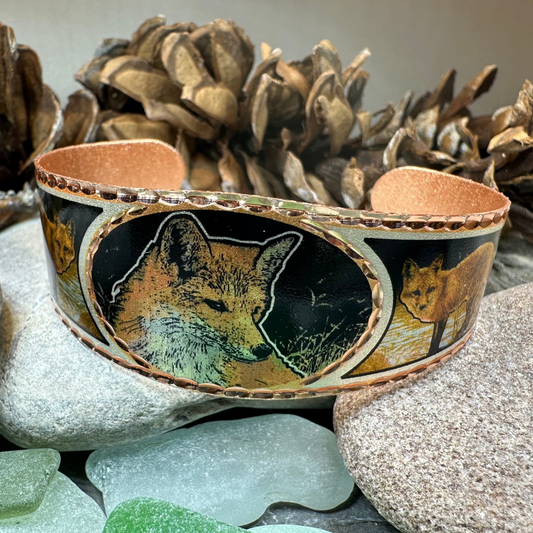 Fox Spirit Copper Cuff Bracelet