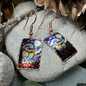 Starry Night Owl Copper Earrings