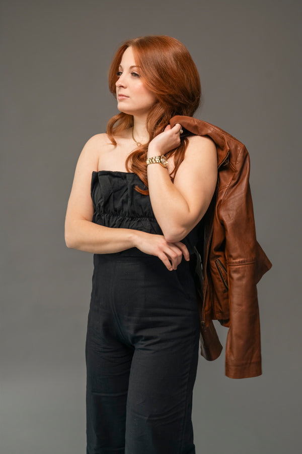Ruffled Capri Jumpsuit