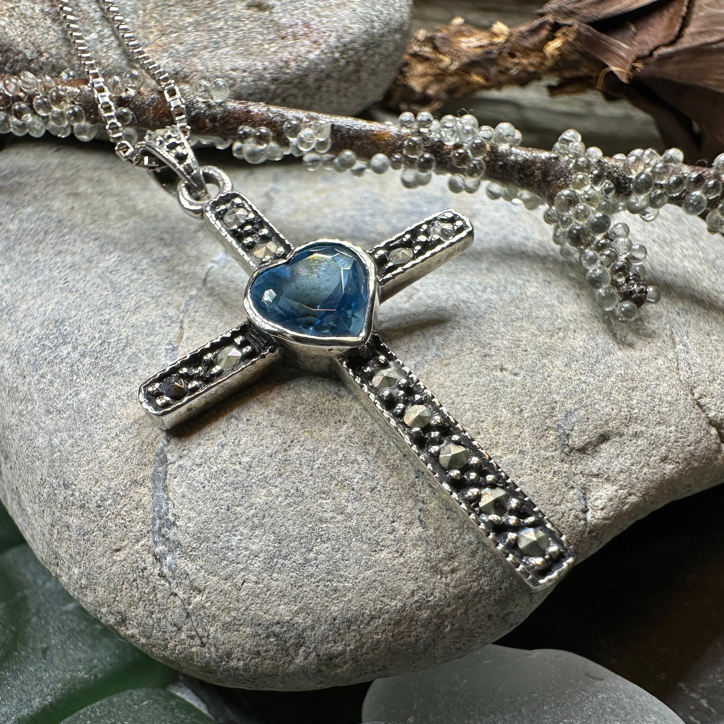 Marcasite  Celtic Cross Necklace