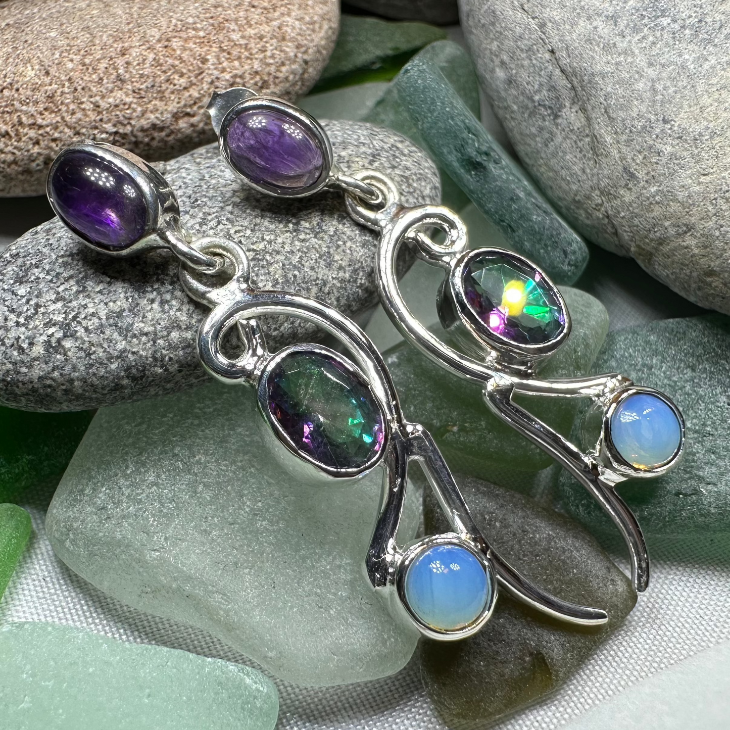 Fairy Waterfall Mystic Topaz Earrings