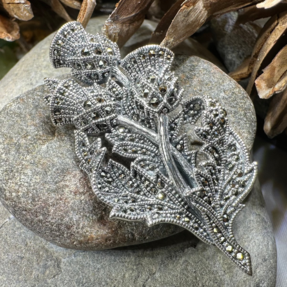 Marcasite Thistle Brooch