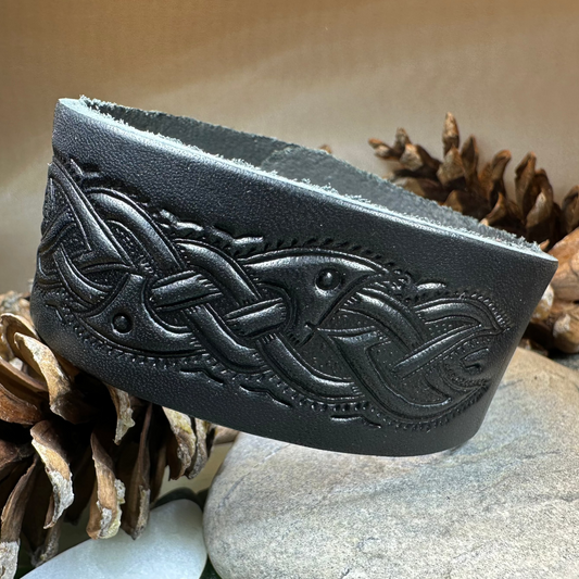 Celtic Legend Leather Cuff Bracelet