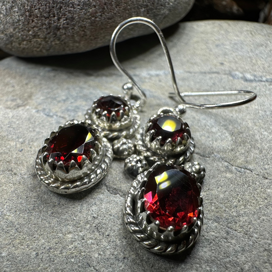 Garnet Romantic Earrings
