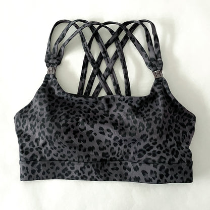 Chloé 4 Running Nursing & Pumping Sports Bra (Gray Leopard)