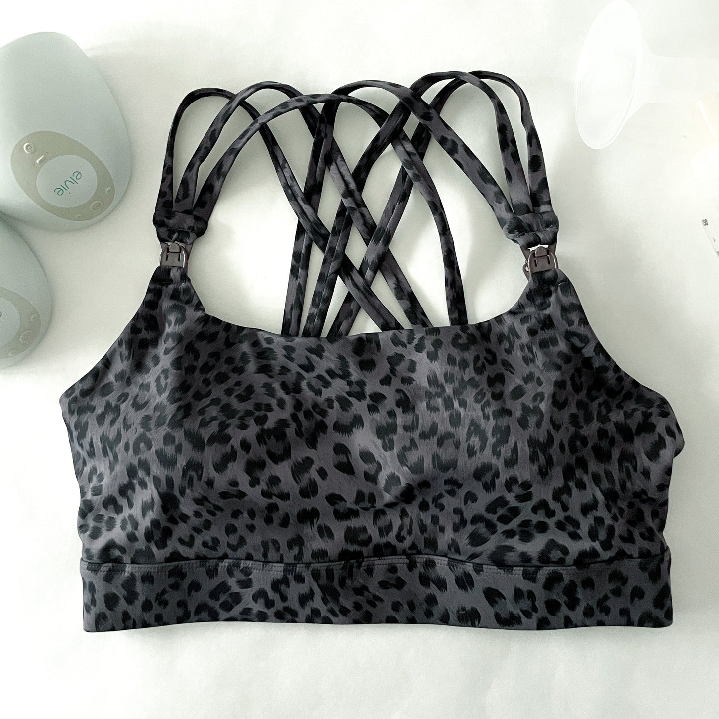 Chloé 4 Running Nursing & Pumping Sports Bra (Gray Leopard)