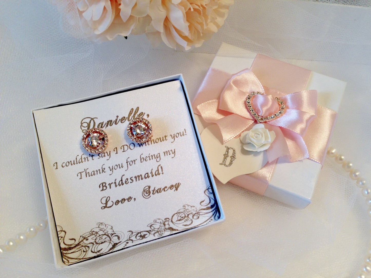 "Pandora" - Cubic Zirconia Stud Earrings - Available in Silver, Rose Gold and Yellow Gold