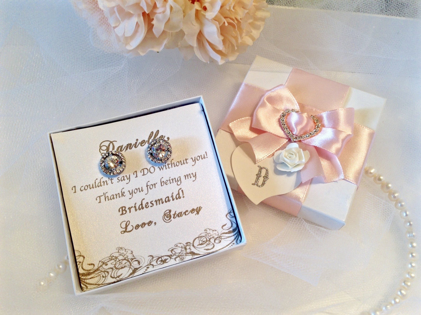 "Pandora" - Cubic Zirconia Stud Earrings - Available in Silver, Rose Gold and Yellow Gold