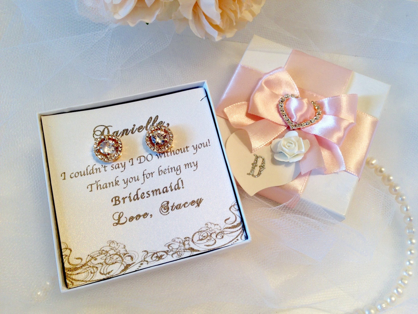 "Pandora" - Cubic Zirconia Stud Earrings - Available in Silver, Rose Gold and Yellow Gold