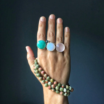 Rose Quartz Maxi Flat Band