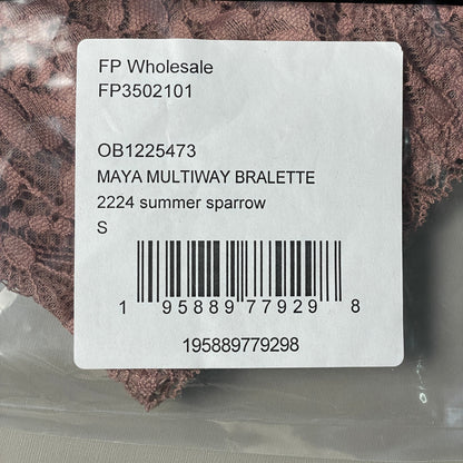 FREE PEOPLE Maya Multiway Lace Bralette Women's Sz S Summer Sparrow OB1225473 (New)