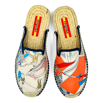 BEACH Blue Mule Espadrilles
