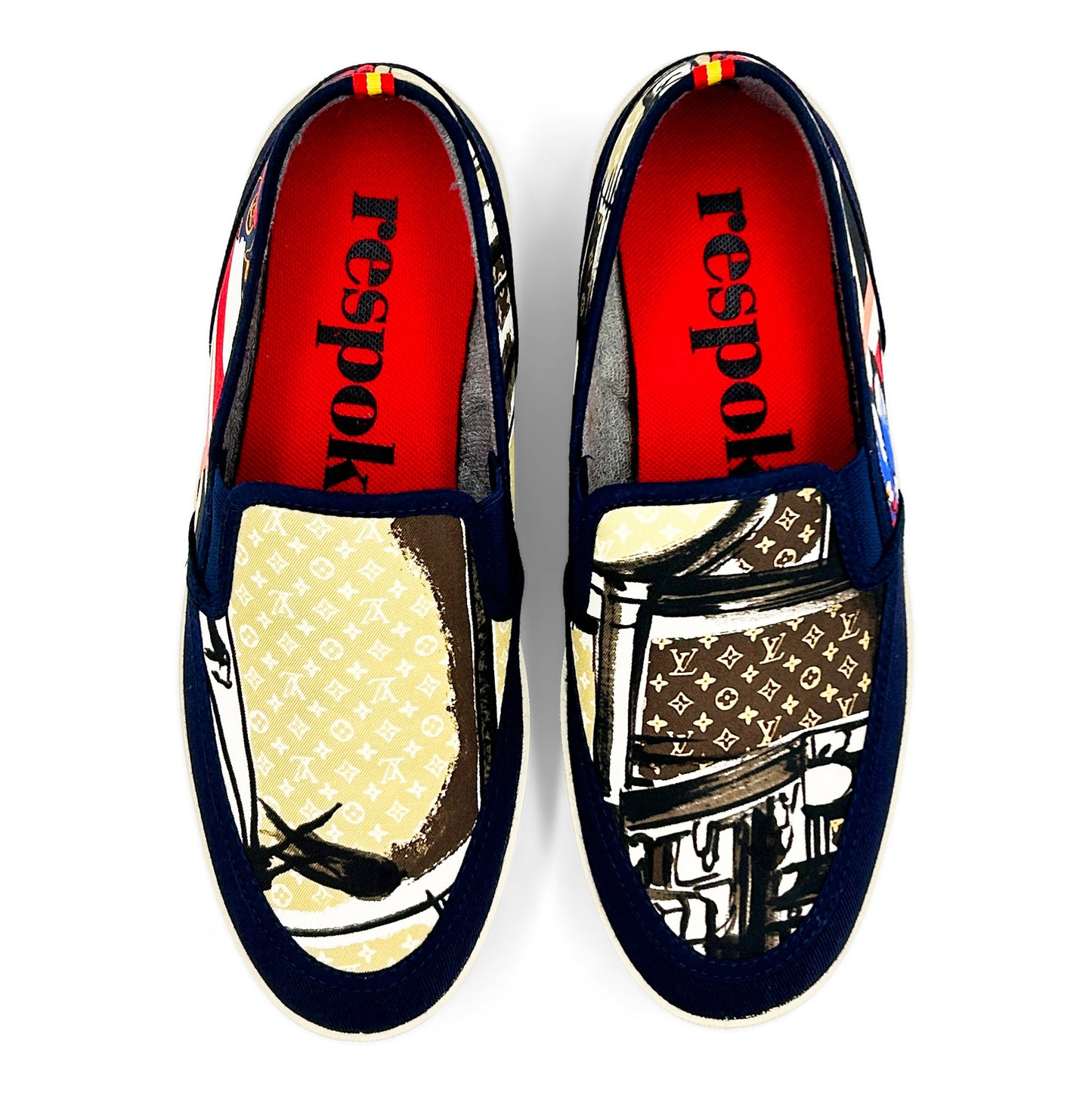 BAGAGE IDOLES Red/Cream Sport Loafer