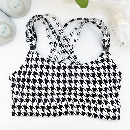 Chloé 4 Running Nursing & Pumping Sports Bra (Houndstooth)