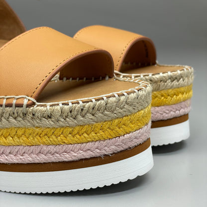 SEE BY CHLOÉ Glyn Espadrille Platform Ankle-Strap Sandals Multicolor Women's Sz 6 EU 36 SB32201D (New)