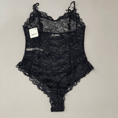 FREE PEOPLE Sheer One Touch Bodysuit Leotard Women's Sz S Black Lace OB1457989 (New)