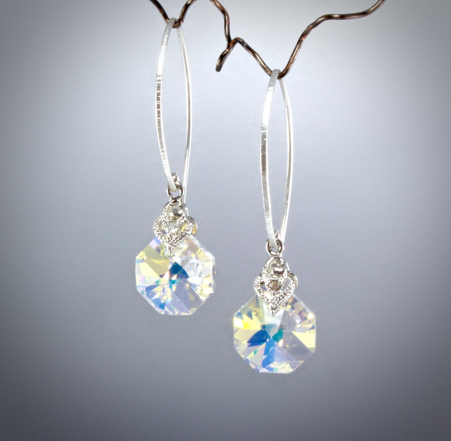 Chloe - Swarovski Crystal Sterling Silver Bridesmaids Earrings