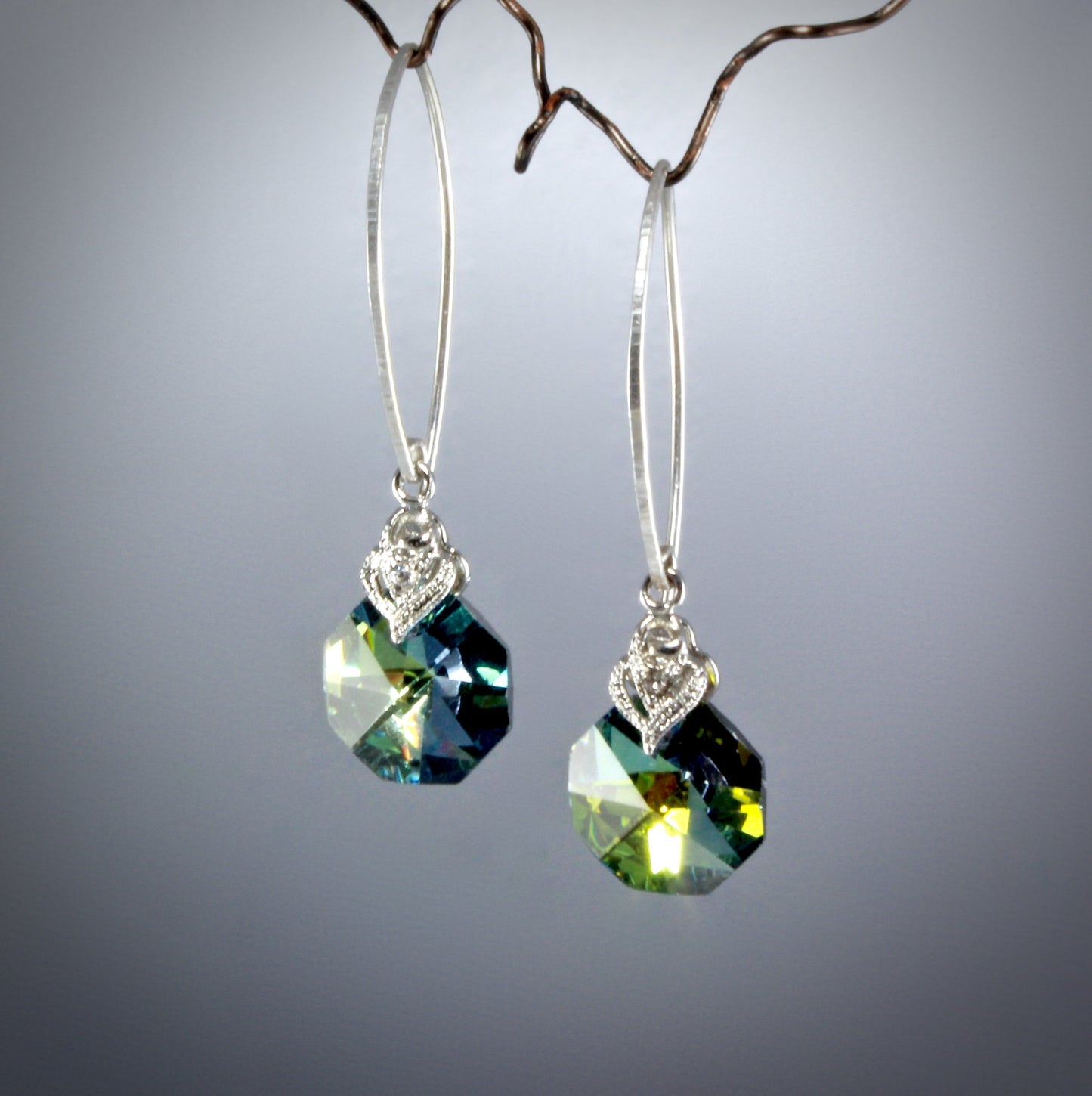 Chloe - Swarovski Crystal Sterling Silver Bridesmaids Earrings