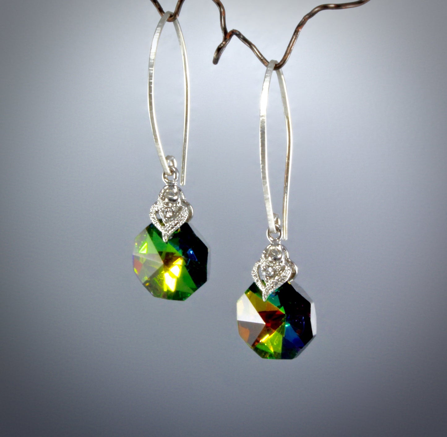 Chloe - Swarovski Crystal Sterling Silver Bridesmaids Earrings