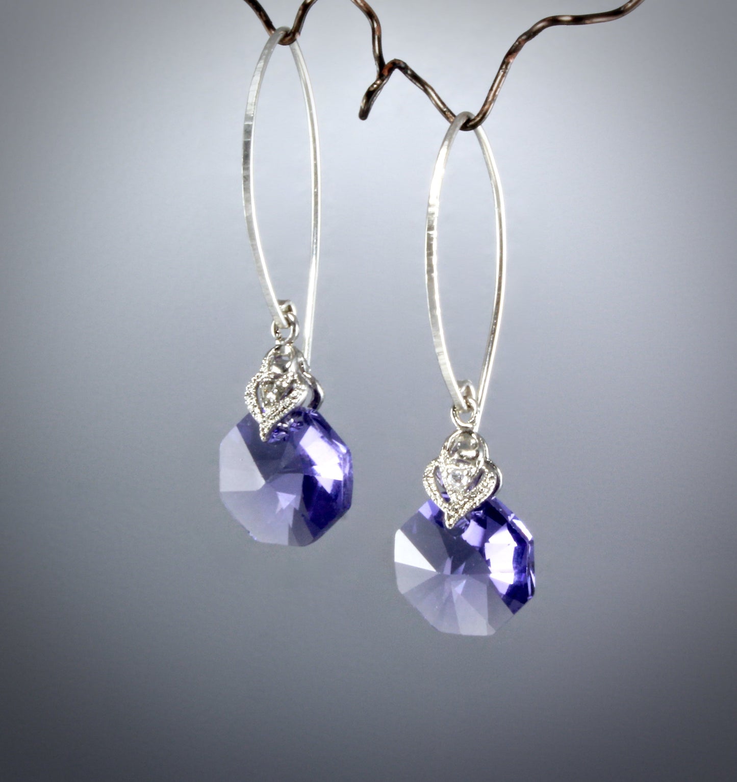 Chloe - Swarovski Crystal Sterling Silver Bridesmaids Earrings