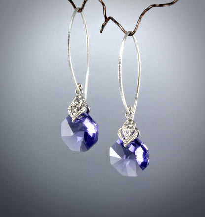 Chloe - Swarovski Crystal Sterling Silver Bridesmaids Earrings