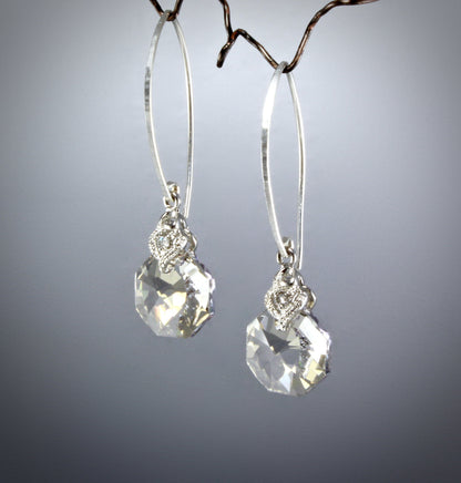 Chloe - Swarovski Crystal Sterling Silver Bridesmaids Earrings