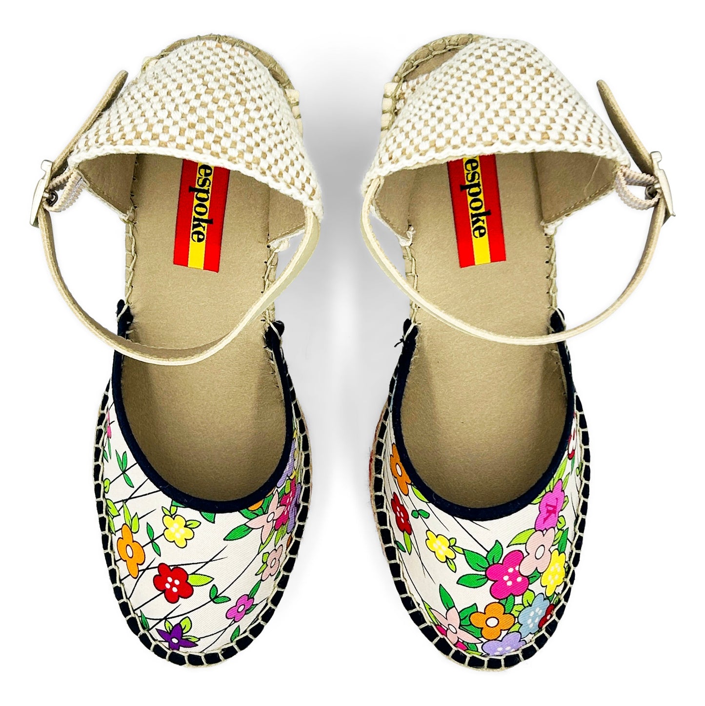 KUSAMA White Buckle Wedges