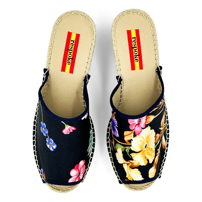 PRATOLINA Black Modern Wedge Espadrilles