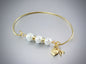 "Brittany" - Personalized Pearl Bridesmaids Bracelet - More Colors Available
