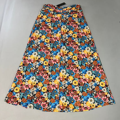 AFRM Gala High Waist Slit Midi Skirt Women's L Multi Wildflower AEB029575AU18 (New)