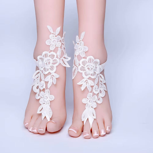 Lace Wedding Barefoot Sandals